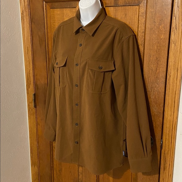 Rowm The Lodge Collection Long Sleeve Brushed Solid Button Down Shirt Size Large - Picture 5 of 12